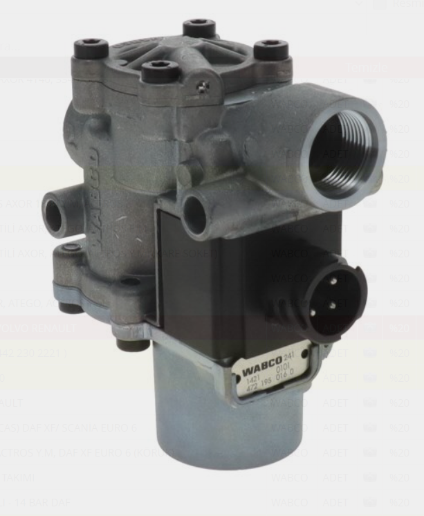 MAN DAF IVECO MBENZ VOLVO RENAULT VENTİL 0044296544, 0044298744, 0044298844, 1304635, 81524526019