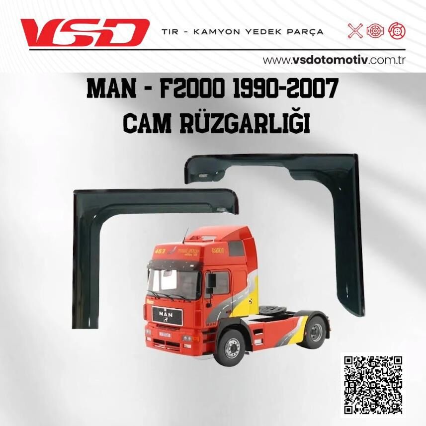 MAN F 2000 1990-2007  CAM RÜZGARLIĞI