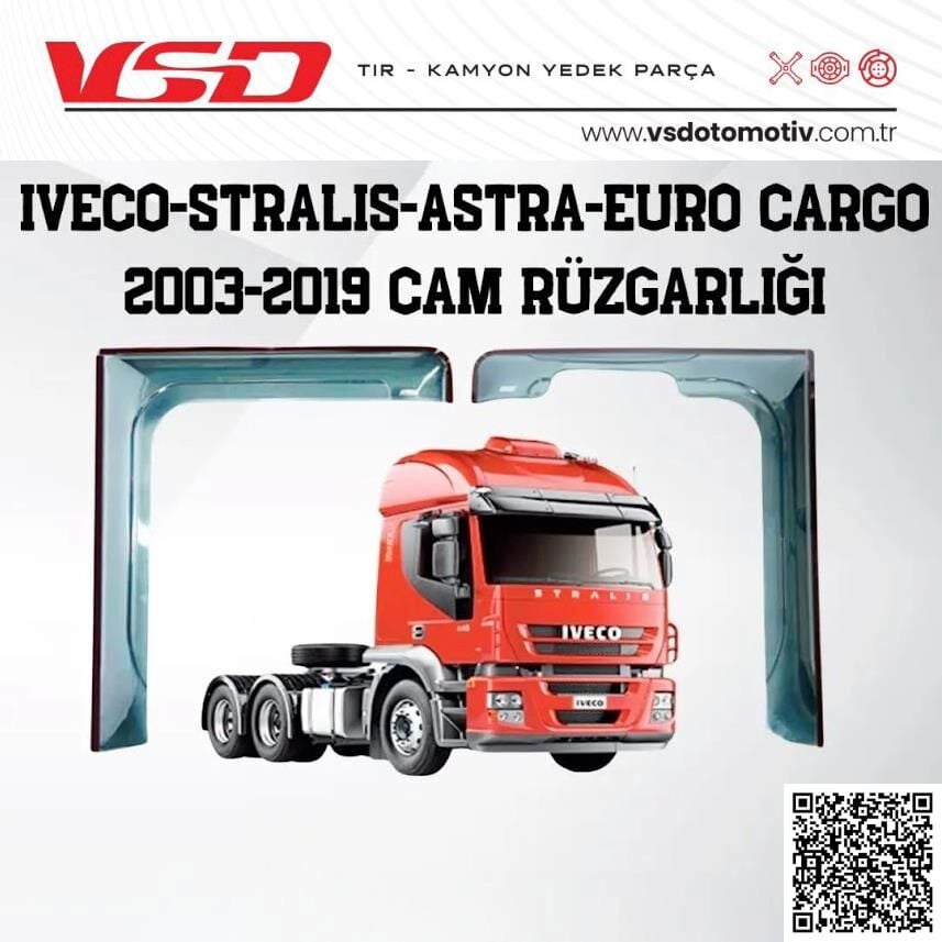 IVECO STRALIS ASTRA EURO CARGO  2003-2019 CAM RÜZGARLIĞI
