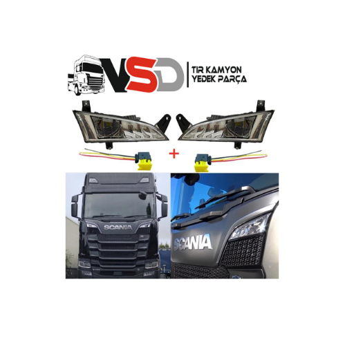 SCANIA SET LED SVJETALA ZA MASKU (DESNO-LIJEVO SA UTIČNICOM) RS 2699163 2552711 2659164 2552712