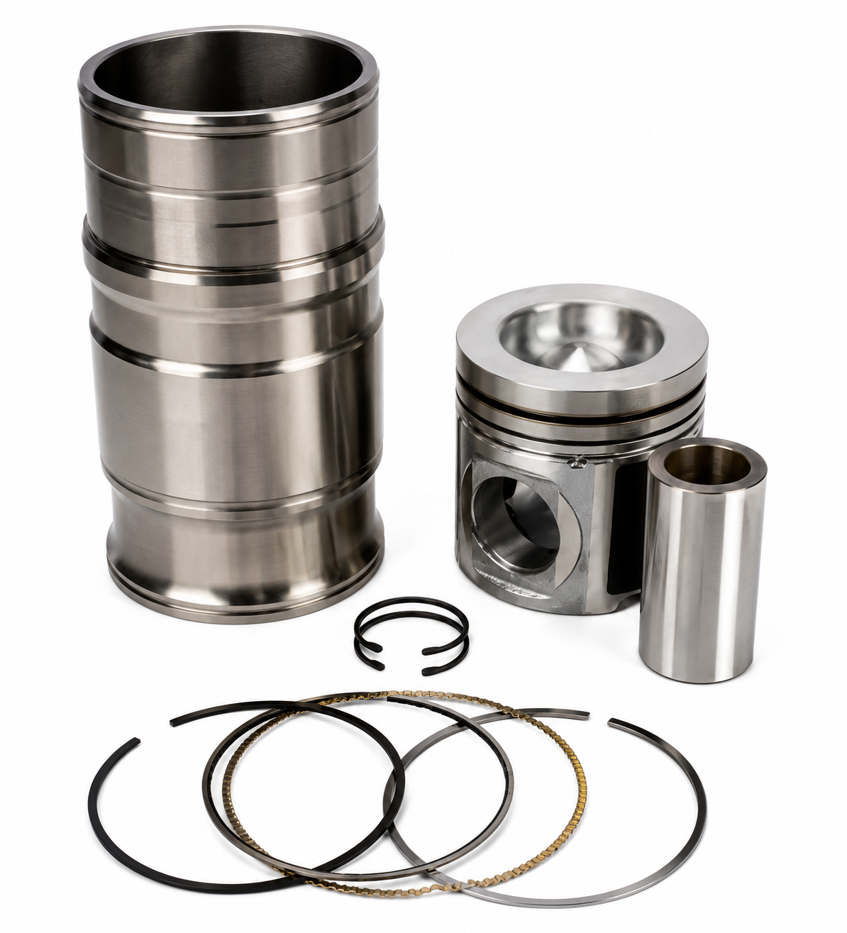 SCANIA DSC-12 EURO-2 127mm DÜZ PİSTON LASTİKLİ 360/420 PİSTON SEKMAN GÖMLEK SETİ 1518356
