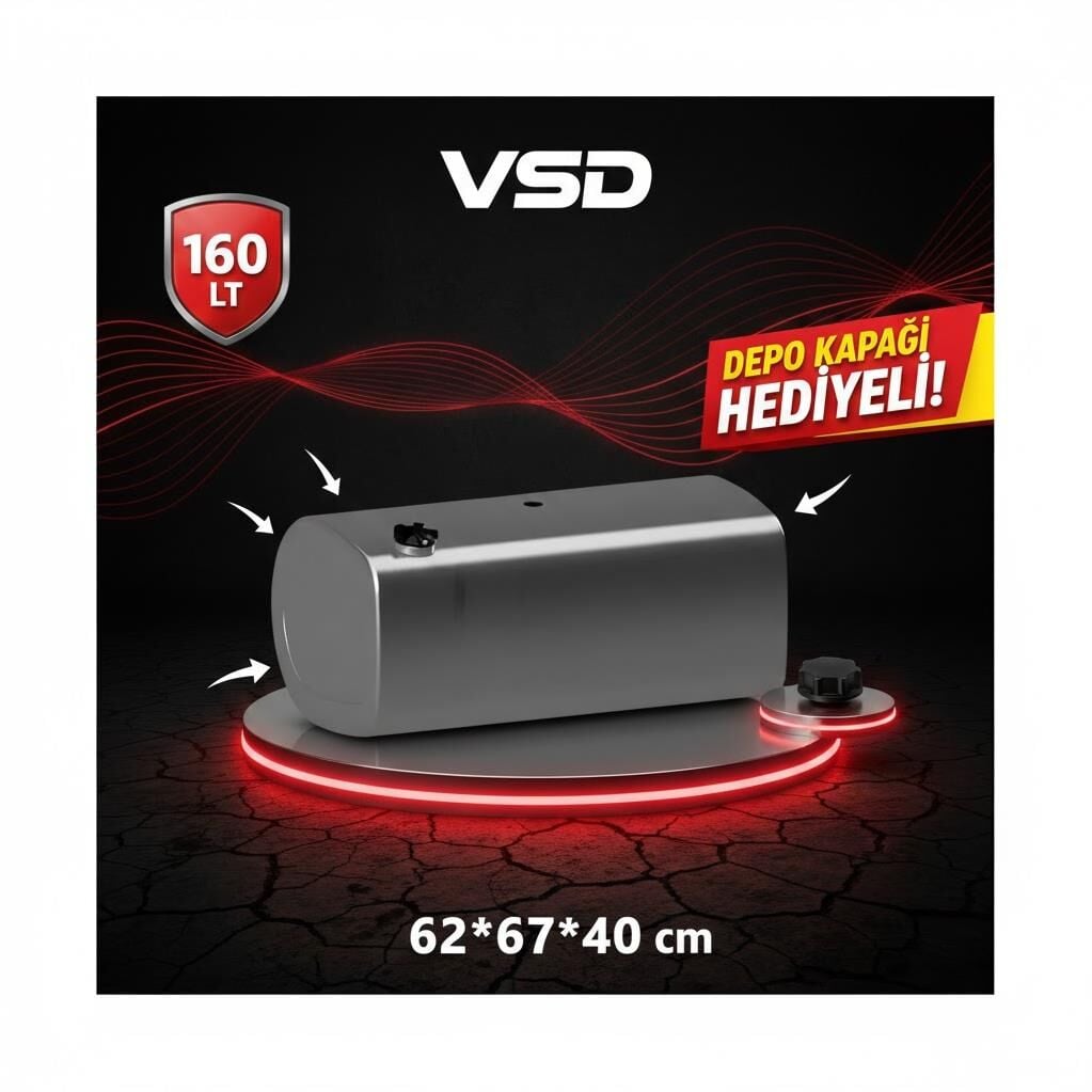 MAN 160 LT GALVANİZ AYAKSIZ YAKIT DEPOSU 62x67x40
