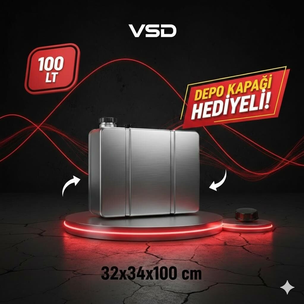 IVECO 100 LT GALVANİZ AYAKSIZ YAKIT DEPOSU 32*34*100 (DEPO GÖRSELİ ÖRNEKTİR)