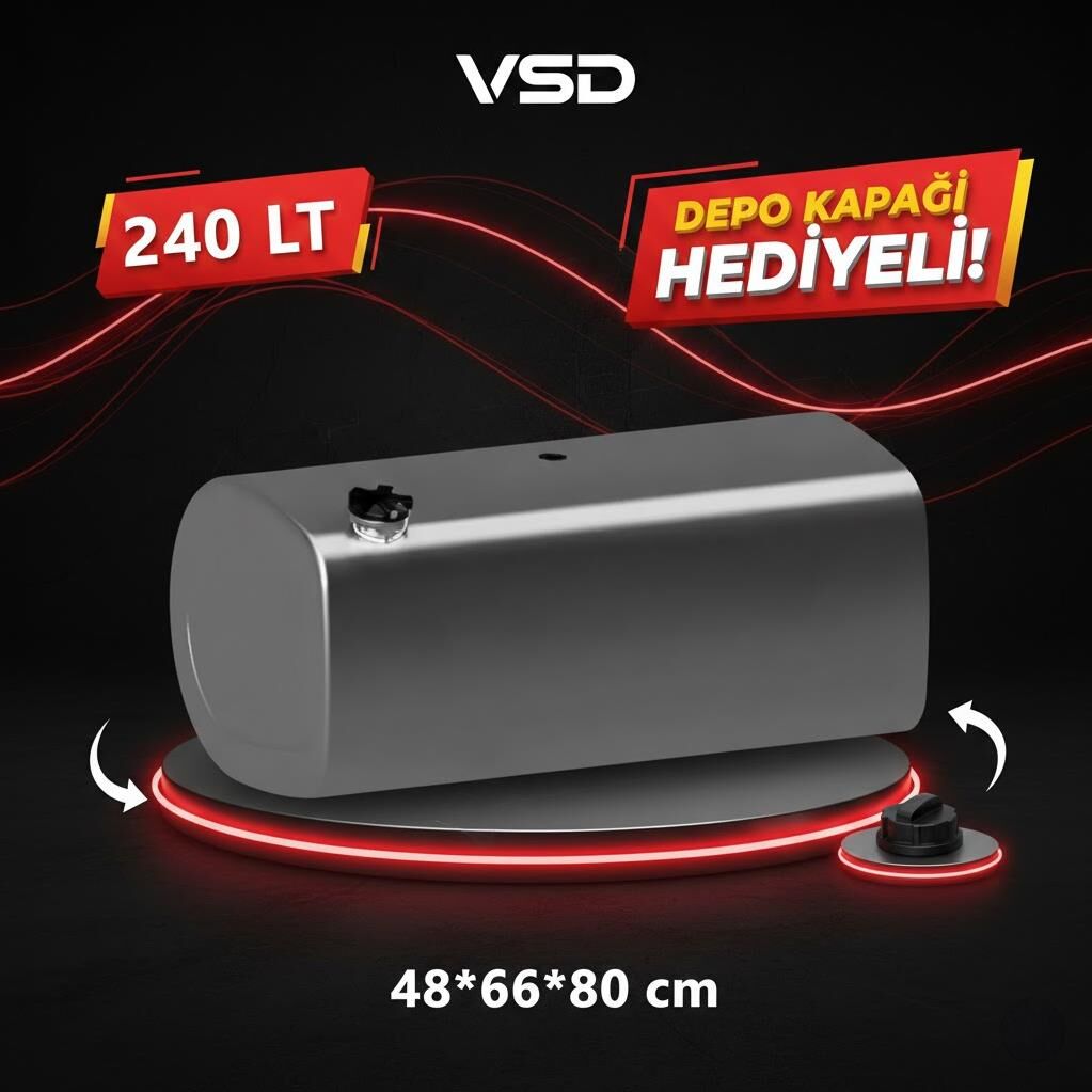 Оцинкований паливний бак FORD 240 л без ніжок 48*66*80