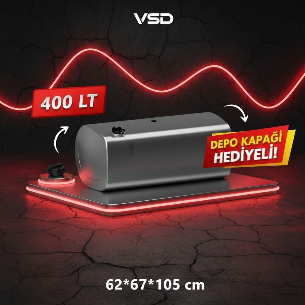 IVECO 400 LT GALVANİZ AYAKSIZ YAKIT DEPOSU 62*67*105