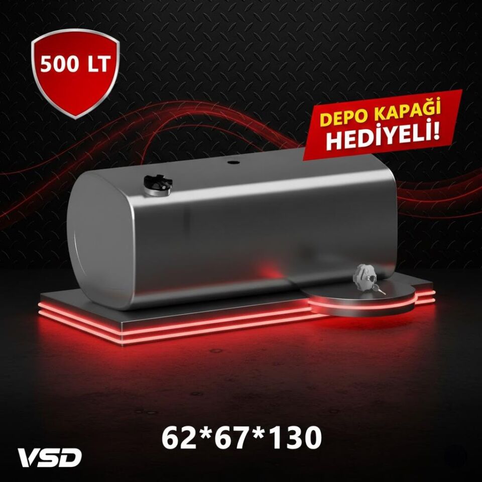 DAF 500 LT GALVANİZ AYAKSIZ YAKIT DEPOSU 62*67*130