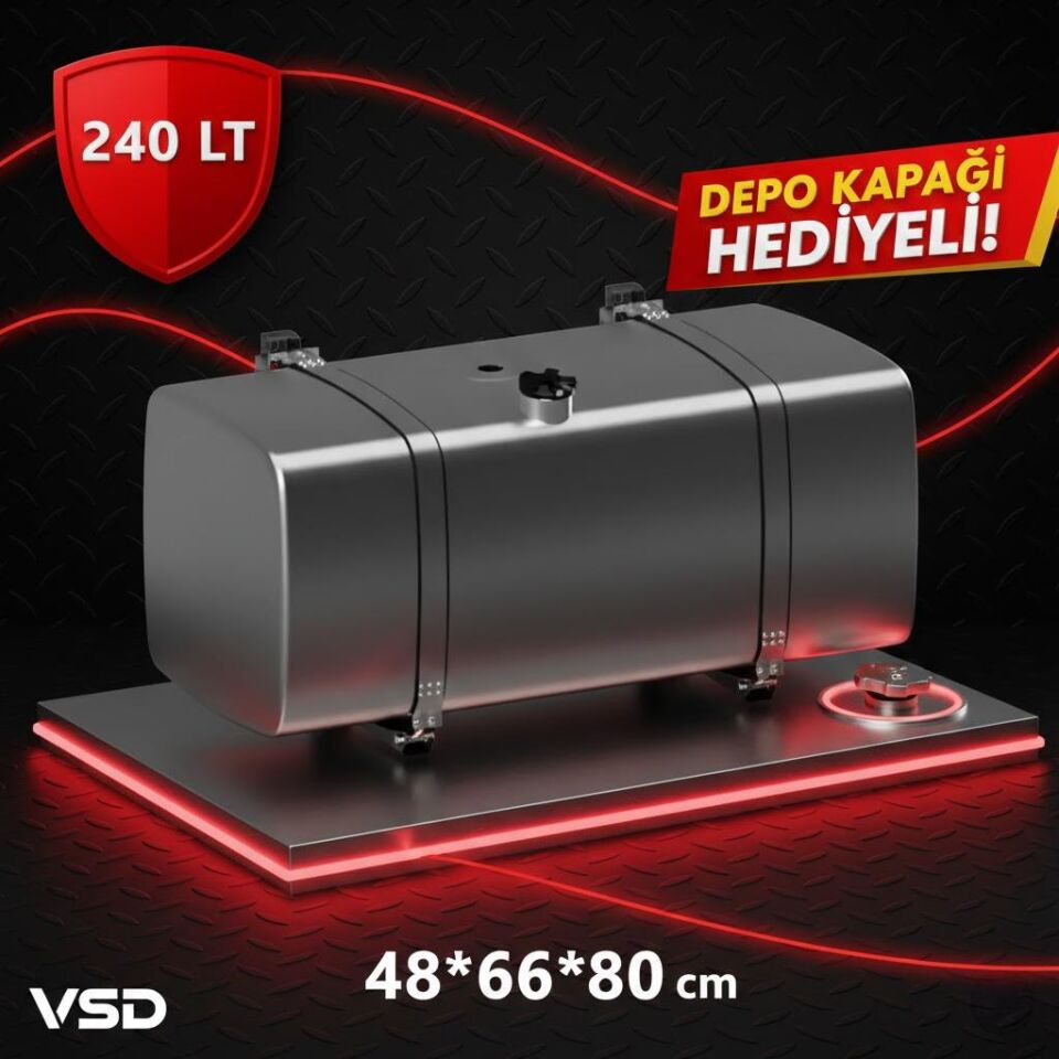 FORD 240 LT GALVANİZ AYAKLI YAKIT DEPOSU 48*66*80
