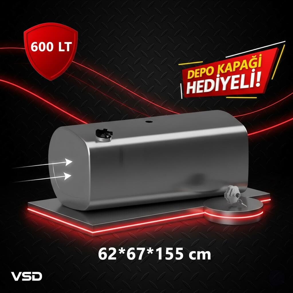 MAN 600 LT GALVANİZ AYAKSIZ YAKIT DEPOSU 62*67*155
