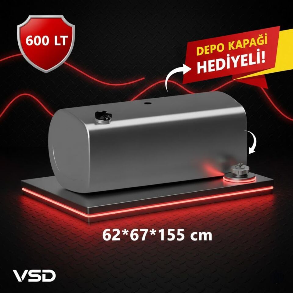 MERCEDES 600 LT GALVANİZ AYAKSIZ YAKIT DEPOSU 62*67*155