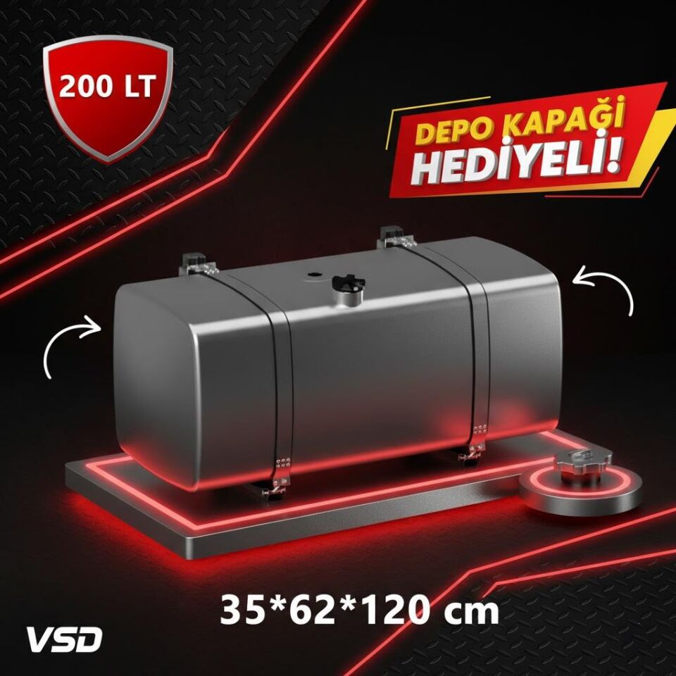 MAN TGL 200 LT GALVANİZ AYAKLI YAKIT DEPOSU 35*62*120
