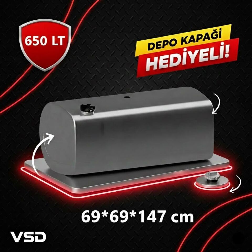 IVECO 650 LT GALVANİZ AYAKSIZ YAKIT DEPOSU 69*69*147