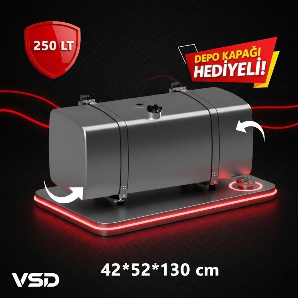MERCEDES ATEGO 250 LT GALVANİZ AYAKLI YAKIT DEPOSU 42*52*130