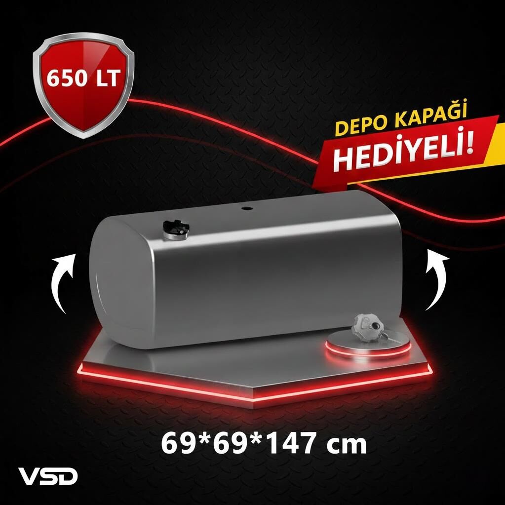 MERCEDES 650 LT GALVANİZ AYAKSIZ YAKIT DEPOSU 69*69*147
