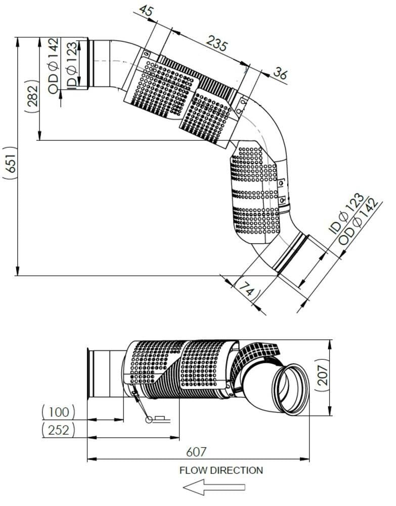 SCANIA P,G,R,T SPİRALLİ ÖN BORU INOX. EURO 6 1924401
