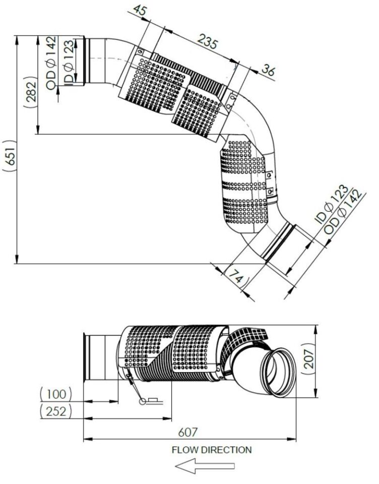 SCANIA P,G,R,T SPİRALLİ ÖN BORU INOX. EURO 6 1924401