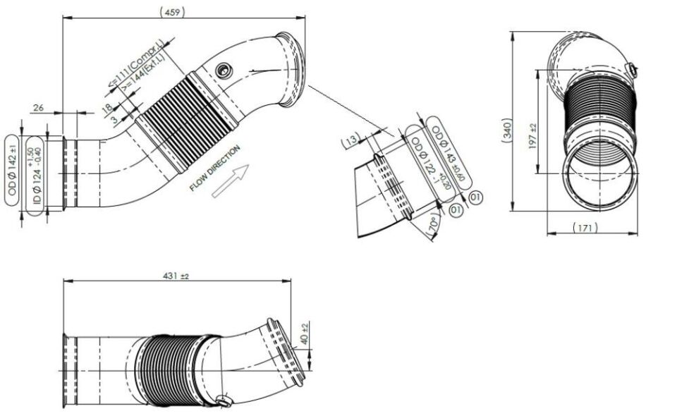 SCANIA P,G,R,T SPİRALLİ ÖN BORU EURO 6 2617068