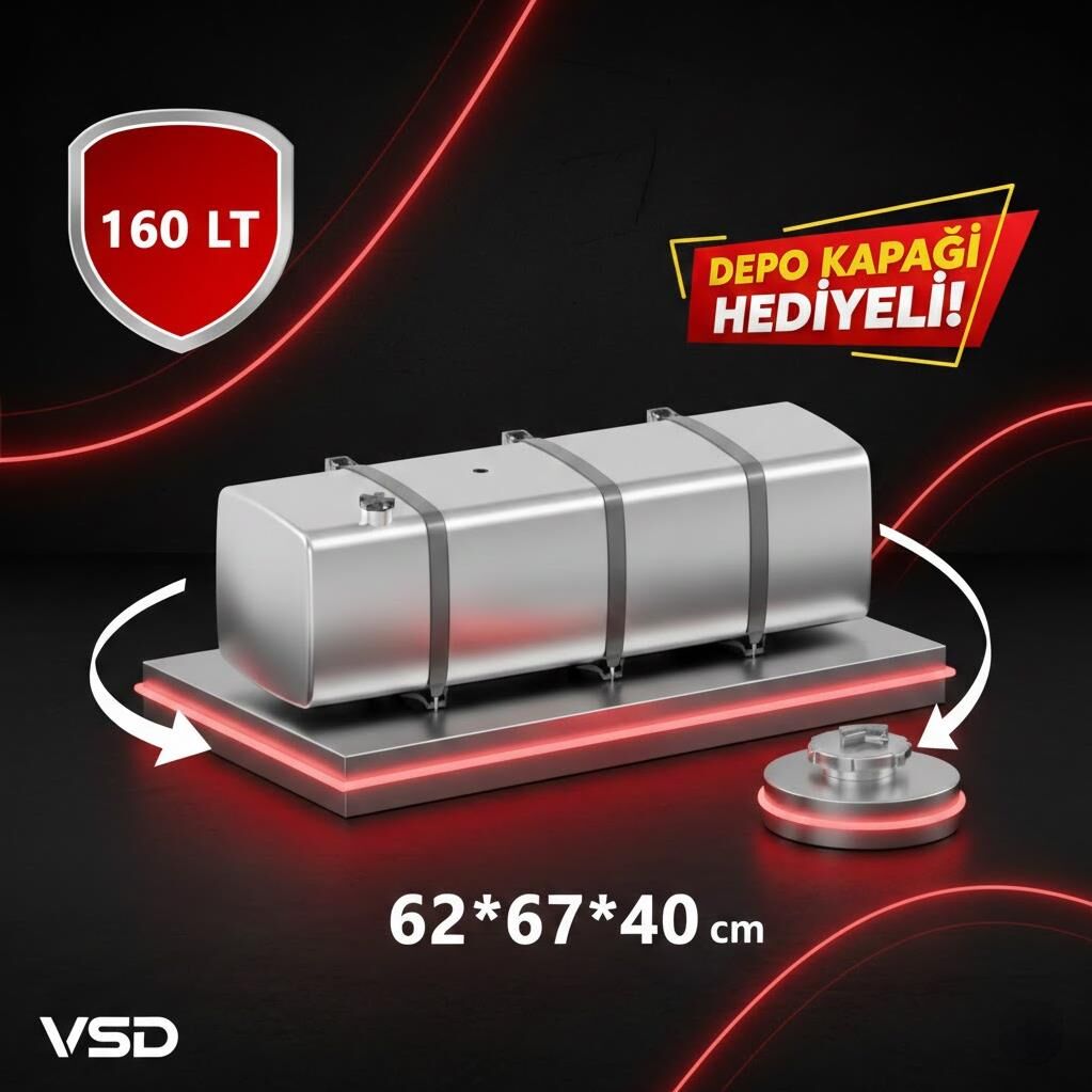 IVECO 160 LT ALÜMİNYUM AYAKLI YAKIT DEPOSU 62*67*40