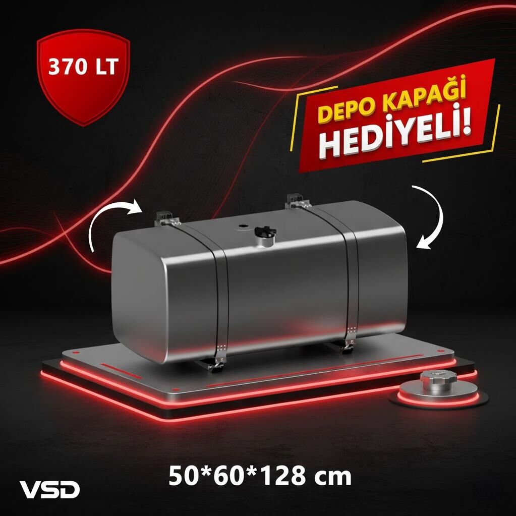 MERCEDES 370 LT GALVANİZ AYAKLI YAKIT DEPOSU 50*60*128