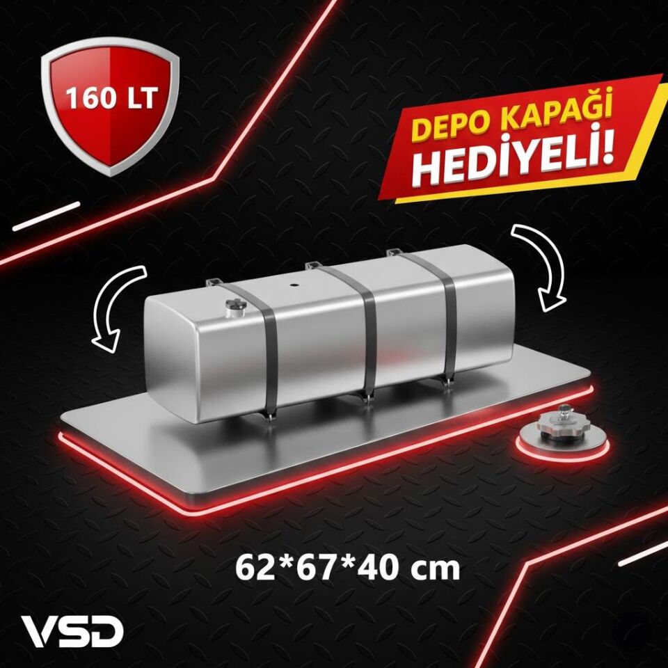 MERCEDES 160 LT ALÜMİNYUM AYAKLI YAKIT DEPOSU 62*67*40