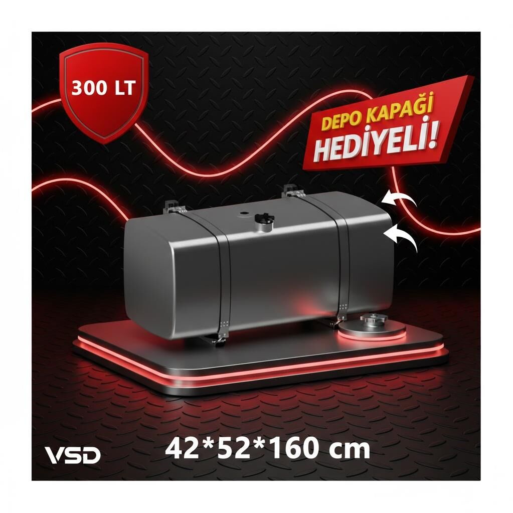 MERCEDES ATEGO 300 LT GALVANİZ AYAKLI YAKIT DEPOSU 42*52*160