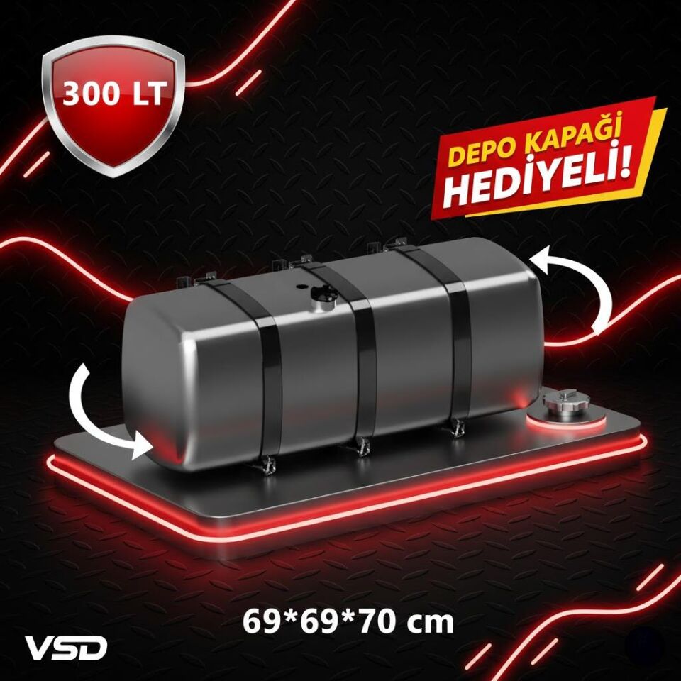 MERCEDES 300 LT GALVANİZ AYAKLI YAKIT DEPOSU 69*69*70
