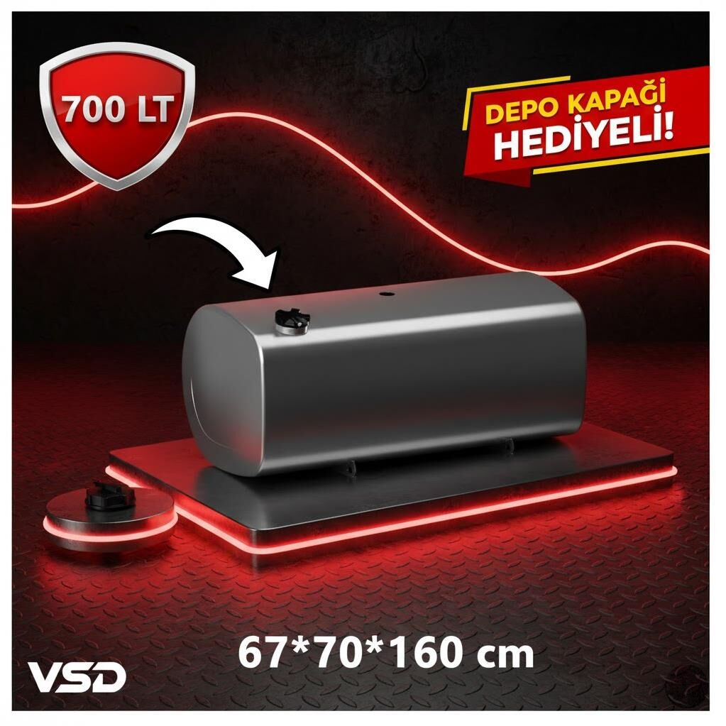 SCANIA 700 LT GALVANİZ AYAKSIZ YAKIT DEPOSU 67*70*160