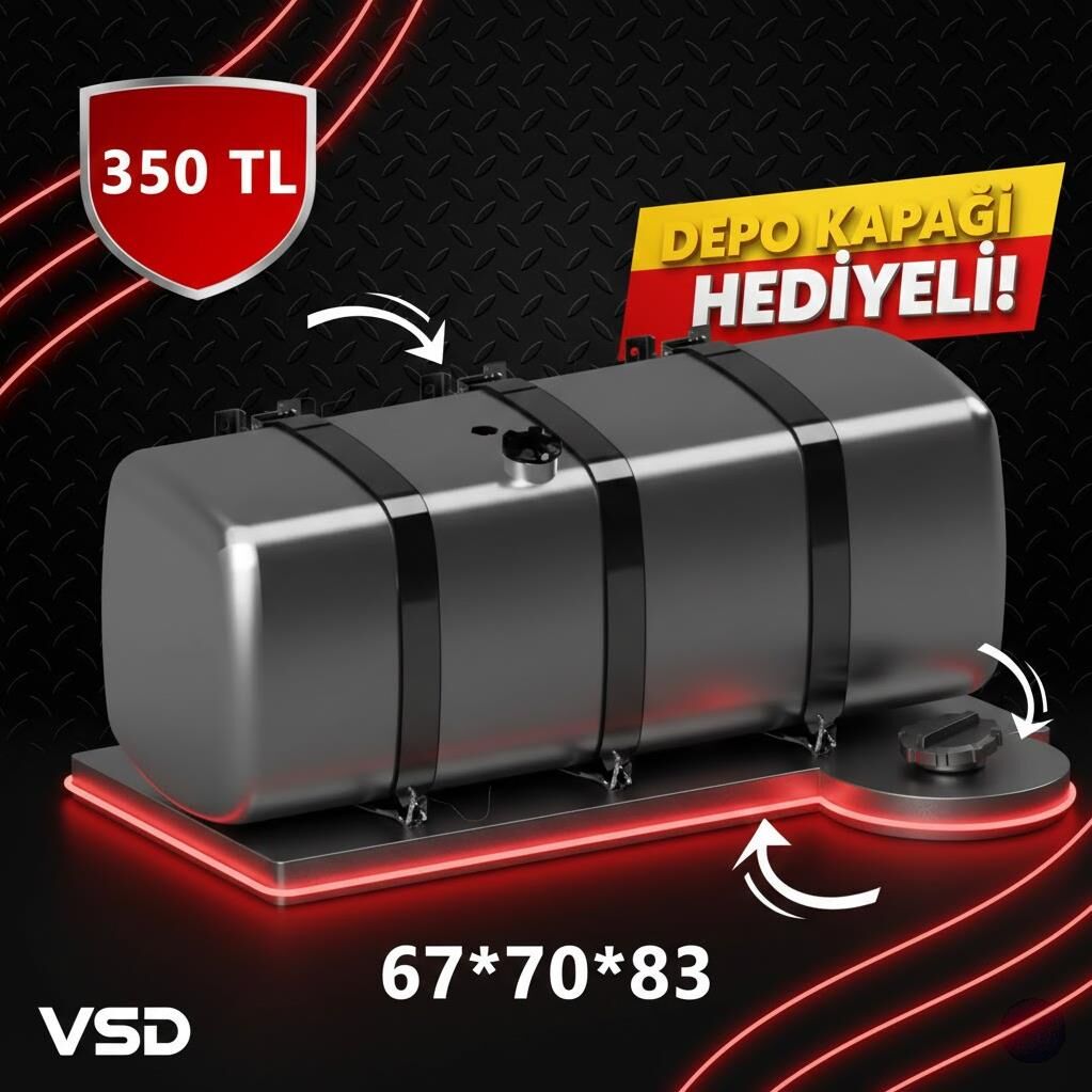 SCANIA 350 LT GALVANİZ AYAKLI YAKIT DEPOSU 67*70*83