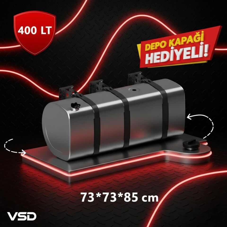 MAN 400 LT GALVANİZ AYAKLI YAKIT DEPOSU 73*73*85