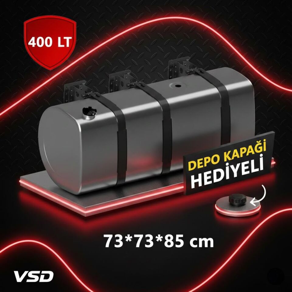 MERCEDES 400 LT GALVANİZ AYAKLI YAKIT DEPOSU 73*73*85