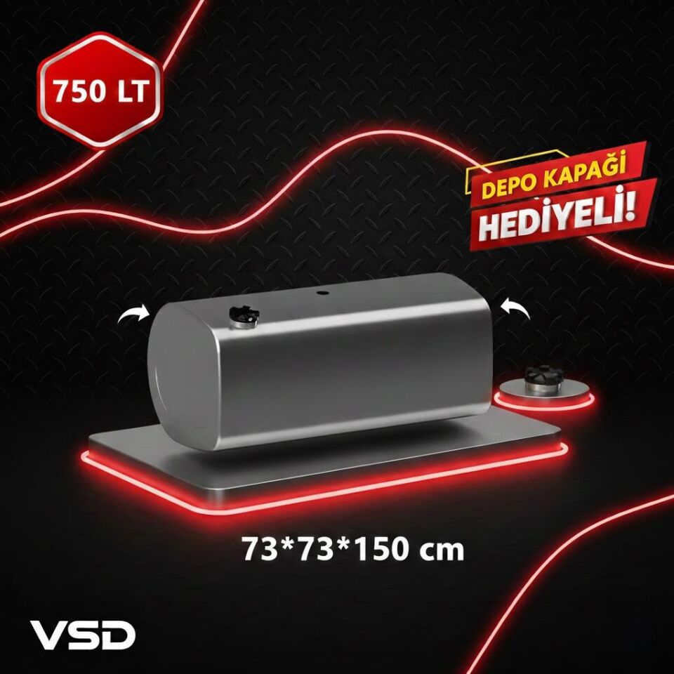 MERCEDES 750 LT GALVANİZ AYAKSIZ YAKIT DEPOSU 73*73*150