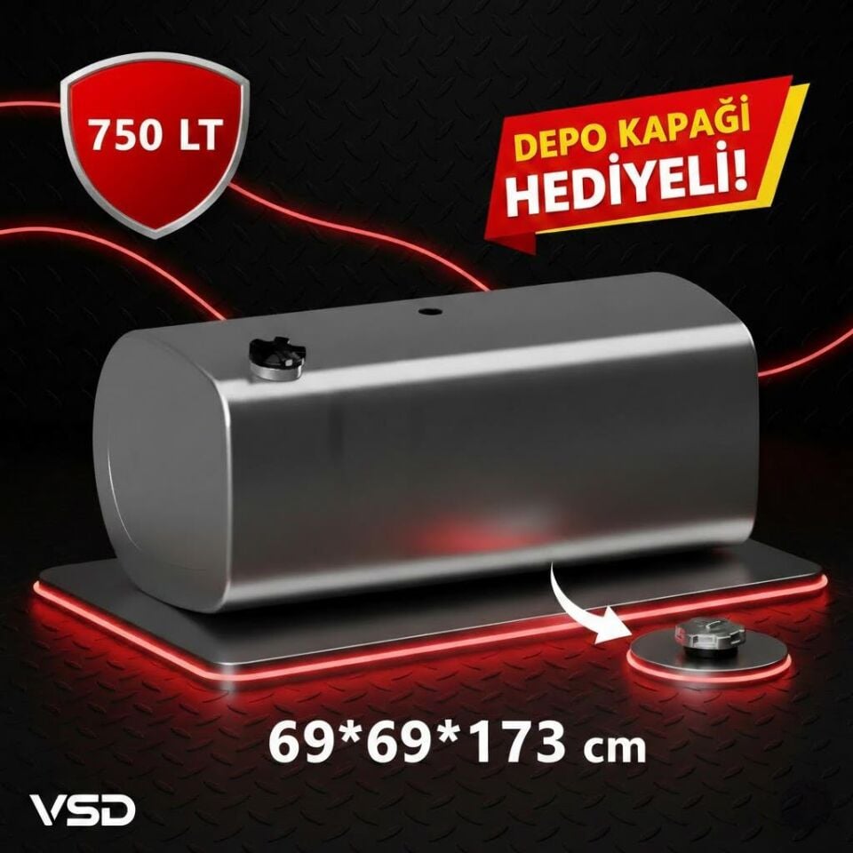 FORD CARGO 750 LT GALVANİZ AYAKSIZ YAKIT DEPOSU 69*69*173