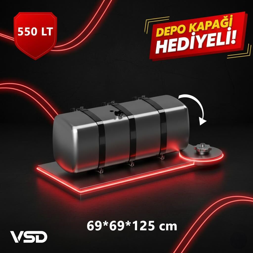 MERCEDES 550 LT GALVANİZ AYAKLI YAKIT DEPOSU 69*69*125