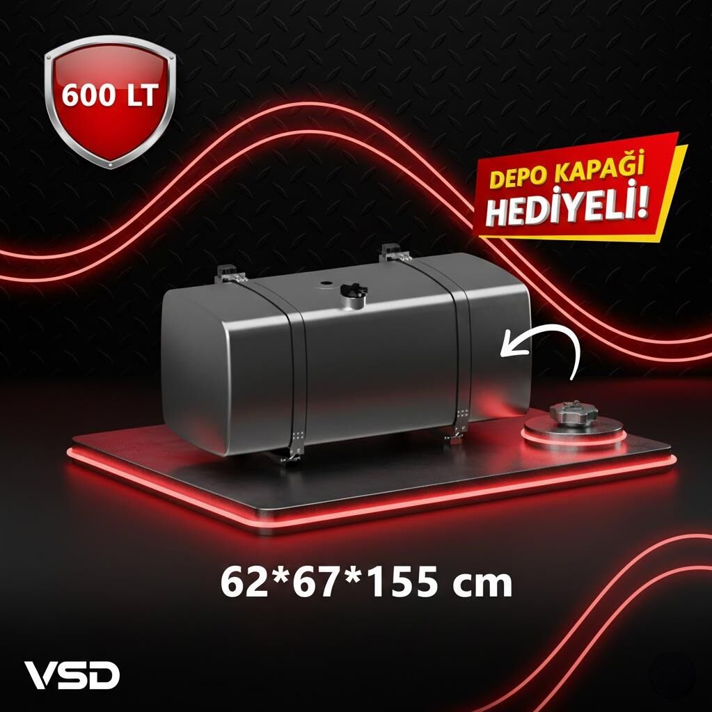 IVECO 600 LT GALVANİZ AYAKLI YAKIT DEPOSU 62*67*155