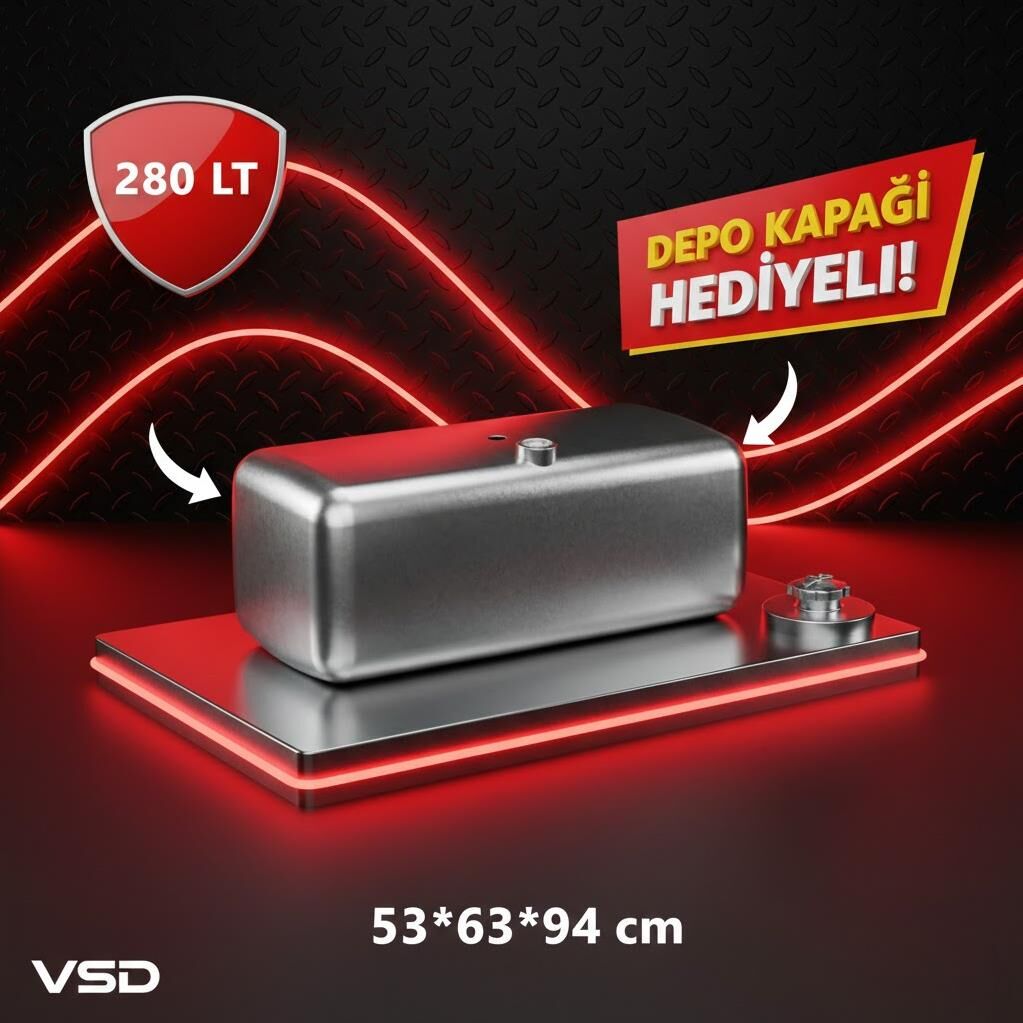 MERCEDES AROCS (2032-2532- 3242-3332-3342- 4142-4145) 280LT ALÜMİNYUM AYAKSIZ YAKIT DEPOSU 53*63*94