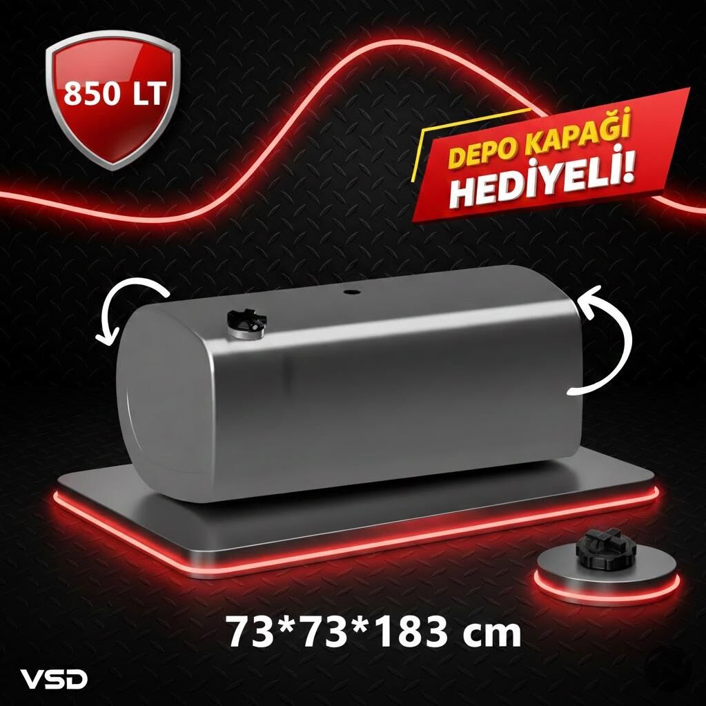 MERCEDES 850 LT GALVANİZ AYAKSIZ YAKIT DEPOSU 73*73*173