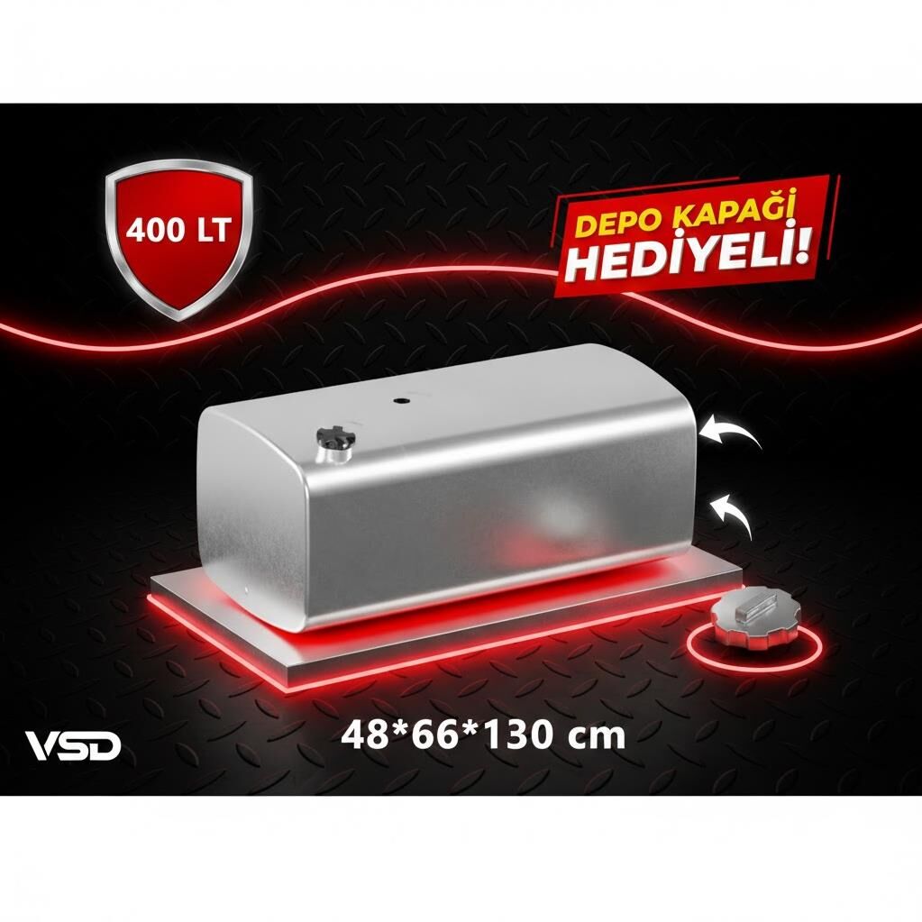 TANQUE DE COMBUSTIBLE DE ALUMINIO PARA FORD 400 LT SIN PATAS 48*66*130