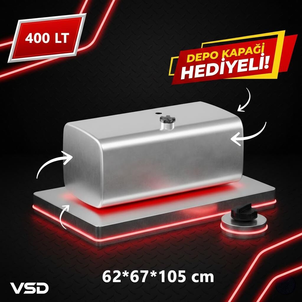 DEPÓSITO DE COMBUSTIBLE DE ALUMINIO PARA RENAULT 400 LT SIN PATAS 62*67*105