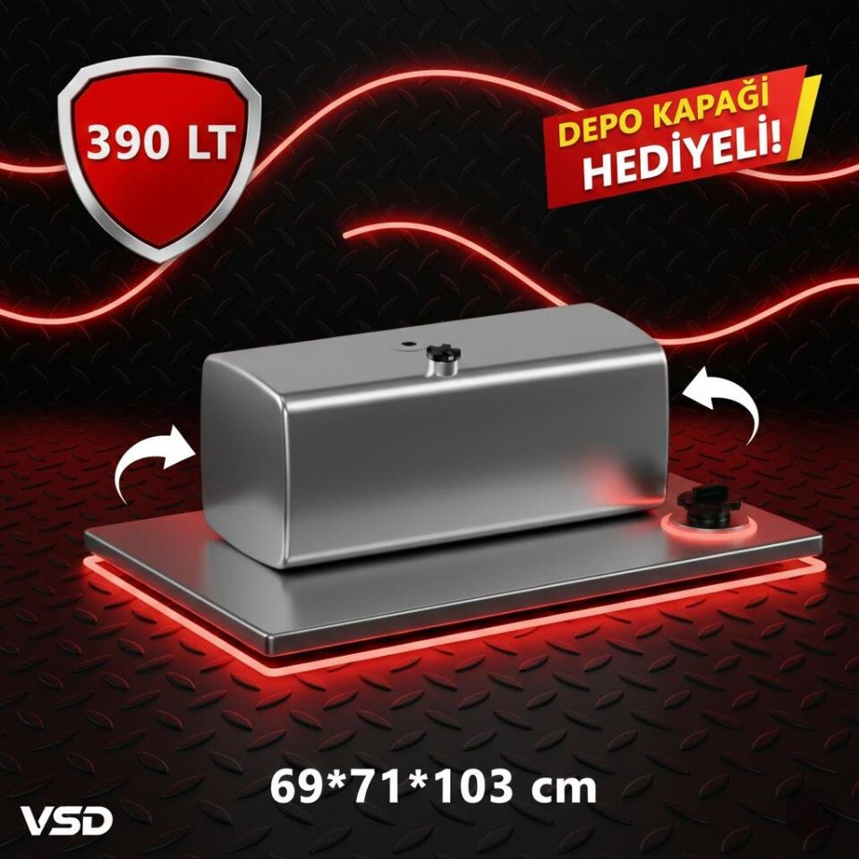 DEPÓSITO DE COMBUSTIBLE DE ALUMINIO PARA RENAULT 390 LT SIN PATAS 69*71*103