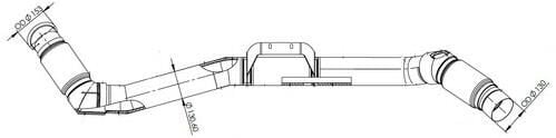 MERCEDES EURO 6 AROCS KÖRÜKLÜ ARA BORU OEM İZOLELİ 9604900050