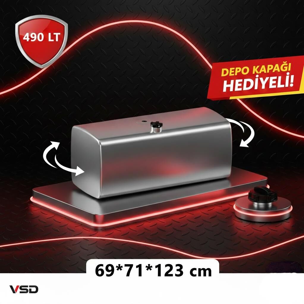 VOLVO 490 LT ALÜMİNYUM AYAKSIZ YAKIT DEPOSU 69*71*123