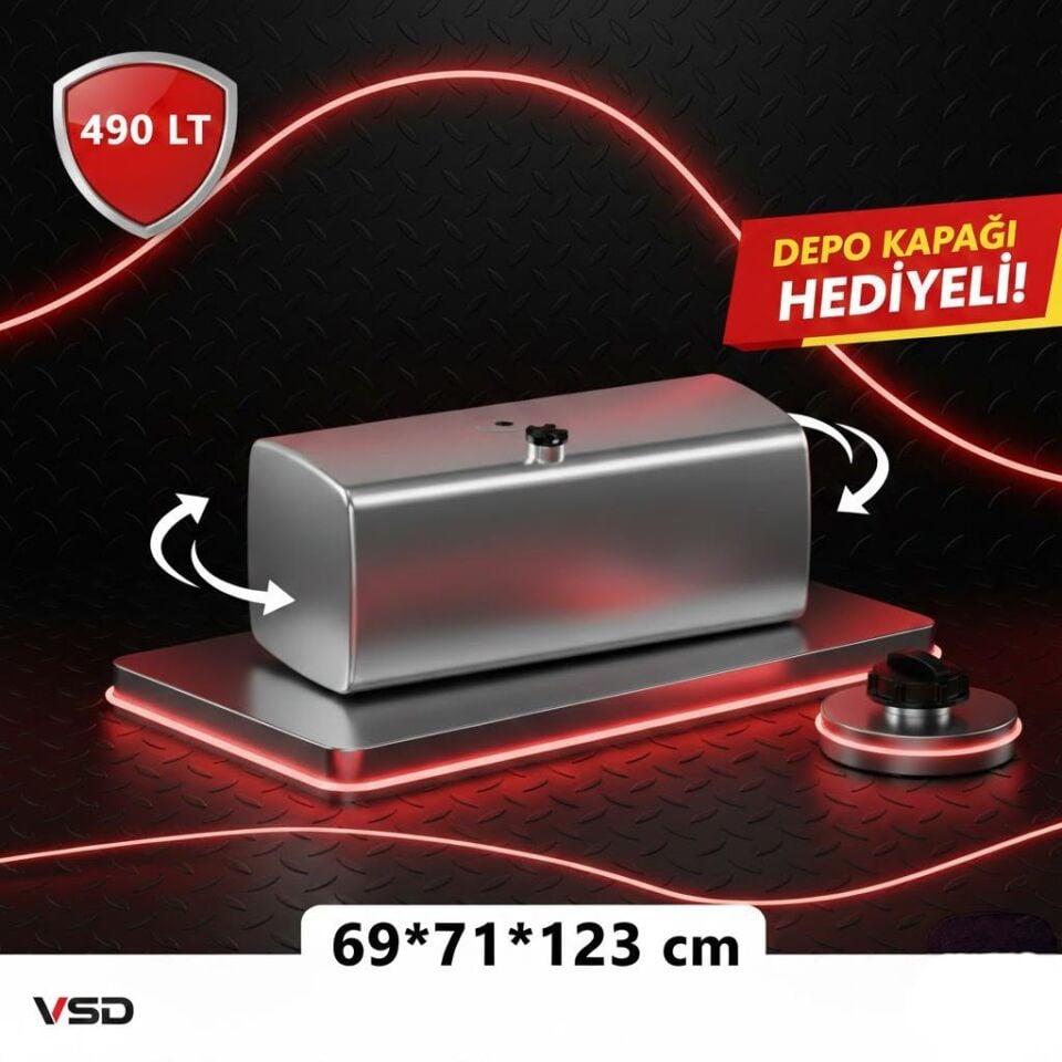 VOLVO 490 LT ALÜMİNYUM AYAKSIZ YAKIT DEPOSU 69*71*123