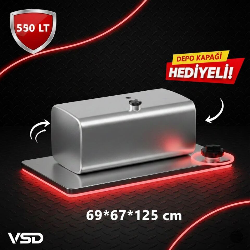 MAN 550 LT ALÜMİNYUM AYAKSIZ YAKIT DEPOSU 69*69*125