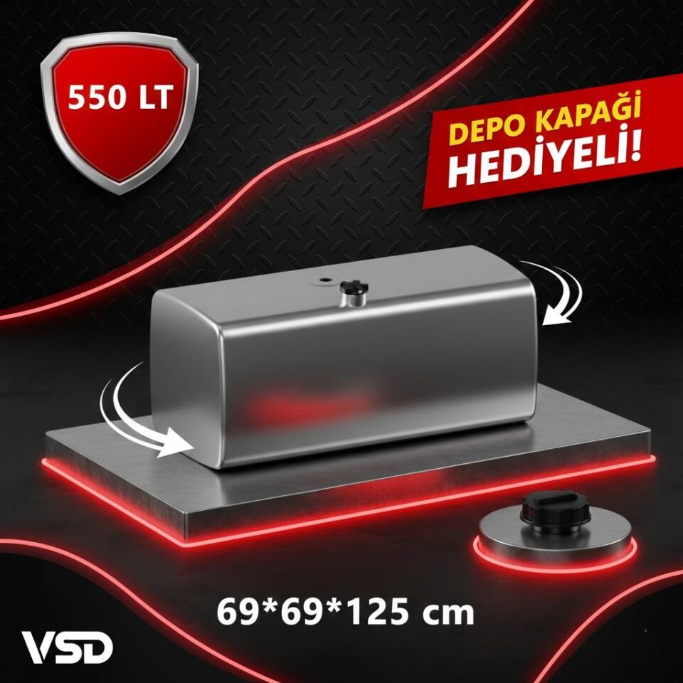 IVECO 550 LT ALÜMİNYUM AYAKSIZ YAKIT DEPOSU 69*69*125