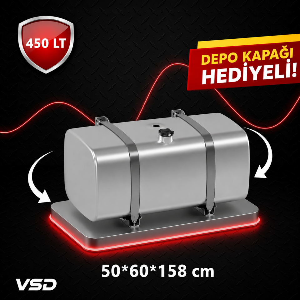 MAN 450 LT ALÜMİNYUM AYAKLI YAKIT DEPOSU 50*60*158