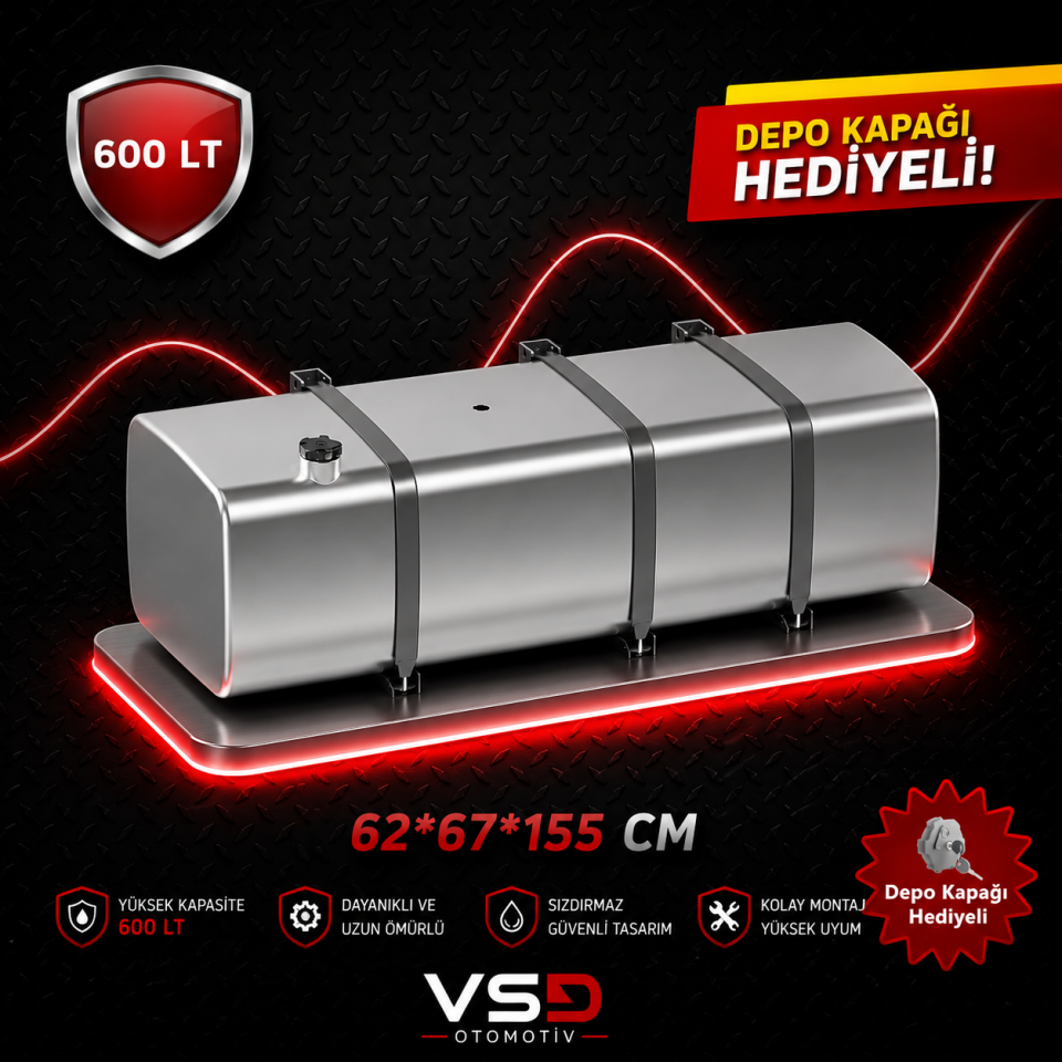 RENAULT 600 LT ALÜMİNYUM AYAKLI YAKIT DEPOSU 62*67*155