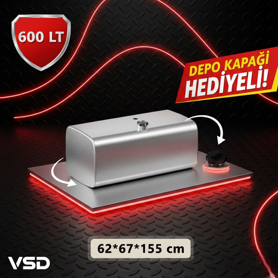 DAF 600 LT ALÜMİNYUM AYAKSIZ YAKIT DEPOSU 62*67*155