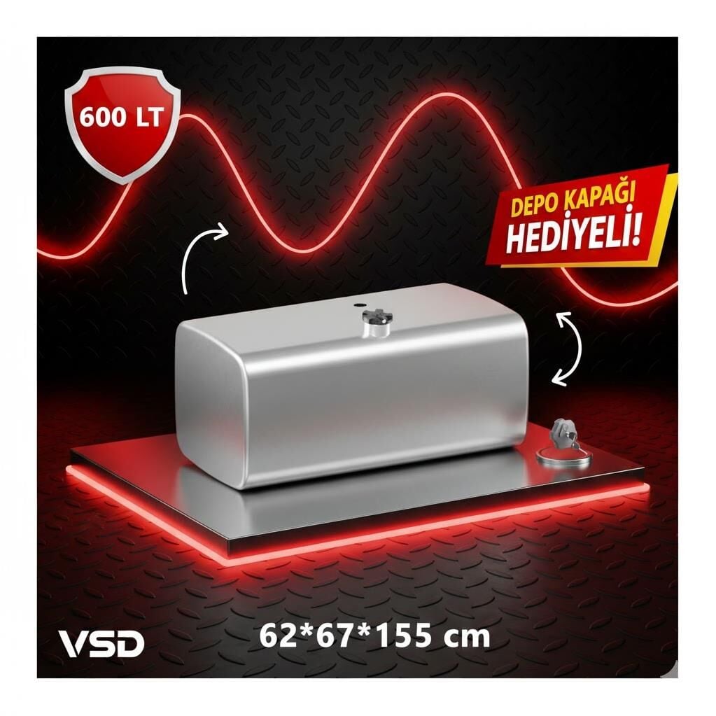 RENAULT 600 LT ALÜMİNYUM AYAKSIZ YAKIT DEPOSU 62*67*155