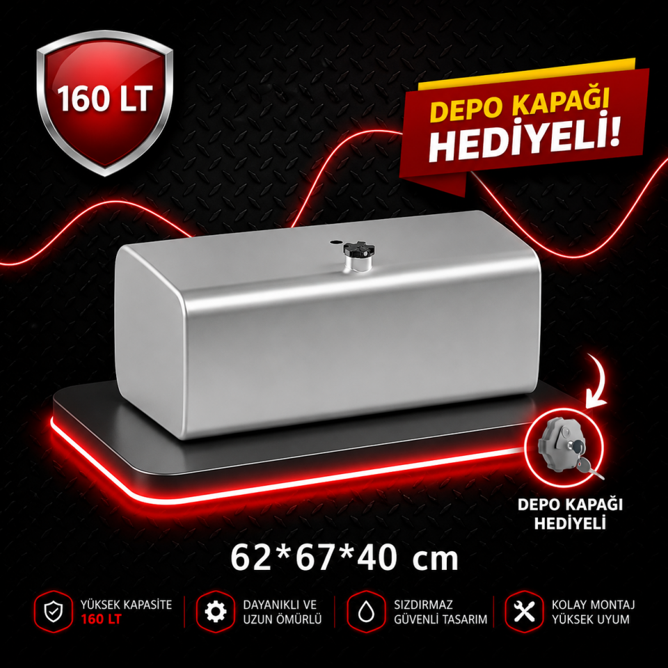 MAN 160LT ALÜMİNYUM AYAKSIZ YAKIT DEPOSU 62*67*40