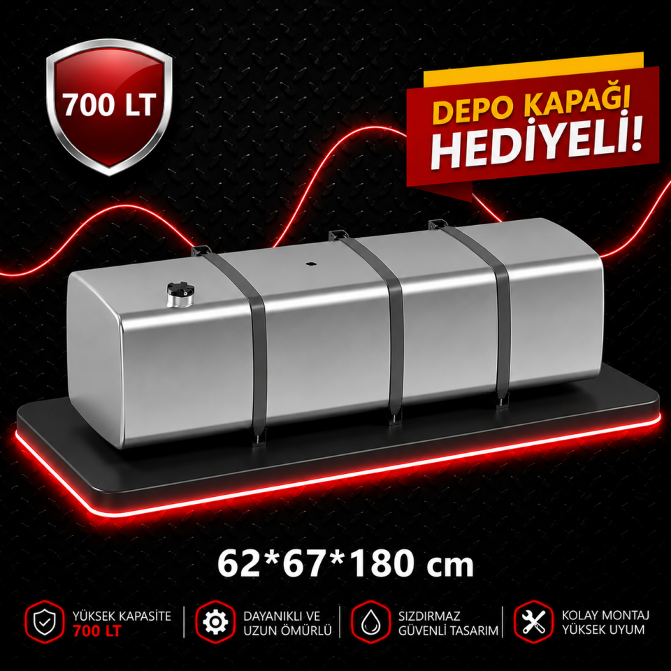 MAN 700 LT ALÜMİNYUM AYAKLI YAKIT DEPOSU 62*67*180