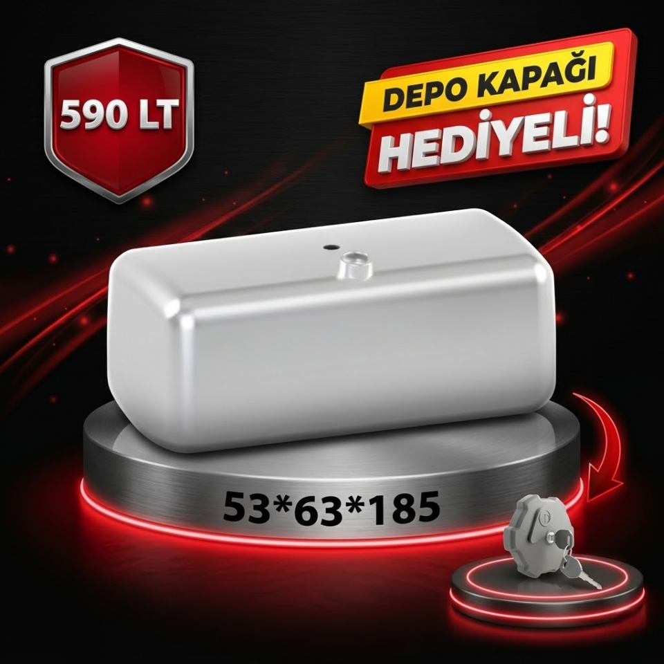 MERCEDES AROCS (2032-2532- 3242-3332-3342- 4142-4145) 590LT ALÜMİNYUM AYAKSIZ YAKIT DEPOSU 53*63*185